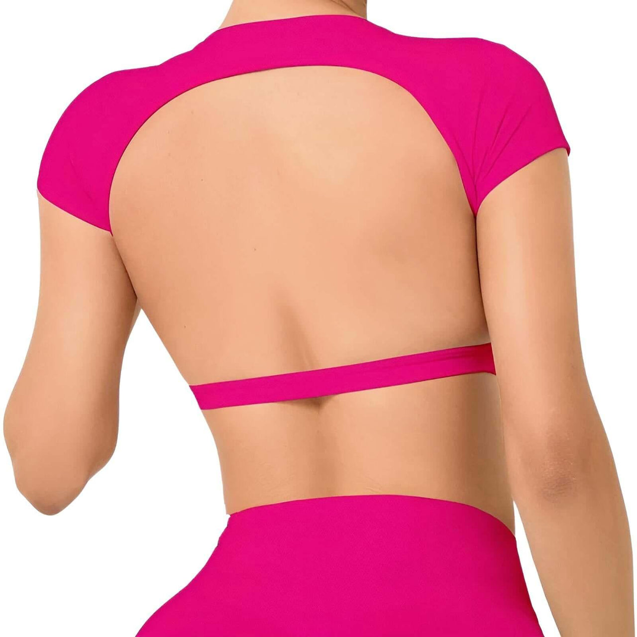 Sports Shirts Breathable Workout Sportswear Fitness Backless Gym Crop Tops For Women -, Crop Top , Drestiny , Australia, Black, Blue, Brown, Canada, Coffee, Crop Tops, Dark Blue, Deep Pink, FR, Gender_Women, Grey, Hot Pink, L, M, Navy, New Zealand, Peach, Pink, Purple, Red, S, Short Sleeves, Sky Blue, United Kingdom, United States, White , Drestiny , www.shopdrestiny.com