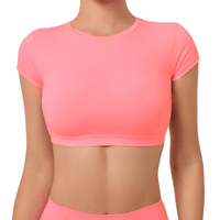 Thumbnail for Sports Shirts Breathable Workout Sportswear Fitness Backless Gym Crop Tops For Women -, Crop Top , Drestiny , Australia, Black, Blue, Brown, Canada, Coffee, Crop Tops, Dark Blue, Deep Pink, FR, Gender_Women, Grey, Hot Pink, L, M, Navy, New Zealand, Peach, Pink, Purple, Red, S, Short Sleeves, Sky Blue, United Kingdom, United States, White , Drestiny , www.shopdrestiny.com