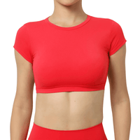 Thumbnail for Sports Shirts Breathable Workout Sportswear Fitness Backless Gym Crop Tops For Women -, Crop Top , Drestiny , Australia, Black, Blue, Brown, Canada, Coffee, Crop Tops, Dark Blue, Deep Pink, FR, Gender_Women, Grey, Hot Pink, L, M, Navy, New Zealand, Peach, Pink, Purple, Red, S, Short Sleeves, Sky Blue, United Kingdom, United States, White , Drestiny , www.shopdrestiny.com