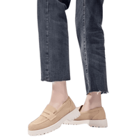 Thumbnail for Spring Shoes Women's Thick-Soled College Style Casual Loafers In Genuine Leather -, Shoes , Drestiny , 10, 5, 6, 6.5, 7, 8, 8.5, 9, 9.5, Australia, Beige, Black, Blue, Brown, Flats, FR, Grey, Light Yellow, Loafers, Off White, United Kingdom, United States , Drestiny , www.shopdrestiny.com