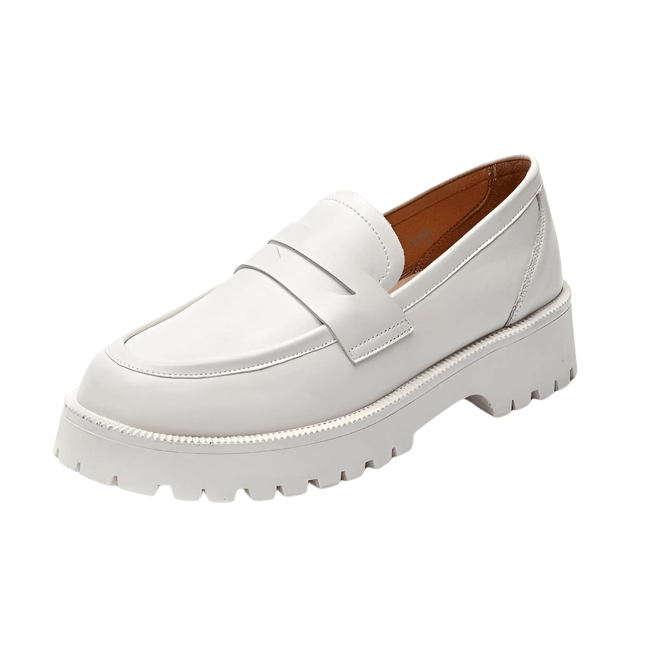 Spring Shoes Women's Thick-Soled College Style Casual Loafers In Genuine Leather -, Shoes , Drestiny , 10, 5, 6, 6.5, 7, 8, 8.5, 9, 9.5, Australia, Beige, Black, Blue, Brown, Flats, FR, Grey, Light Yellow, Loafers, Off White, United Kingdom, United States , Drestiny , www.shopdrestiny.com