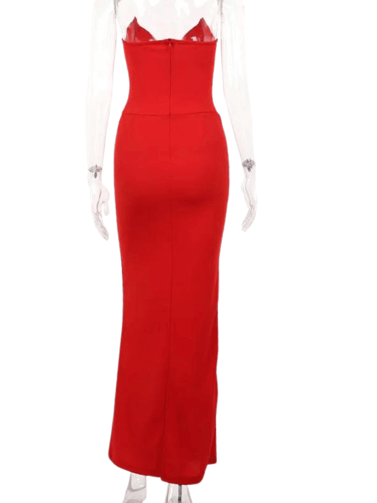 Strapless Sexy Maxi Dresses For Women -, Dress , Drestiny , Ankle Length Dresses, Australia, Black, Canada, FR, L, M, Maxi Dresses, New Zealand, Red, S, Sleeveless, Strapless, United Kingdom, United States, White , Drestiny , www.shopdrestiny.com