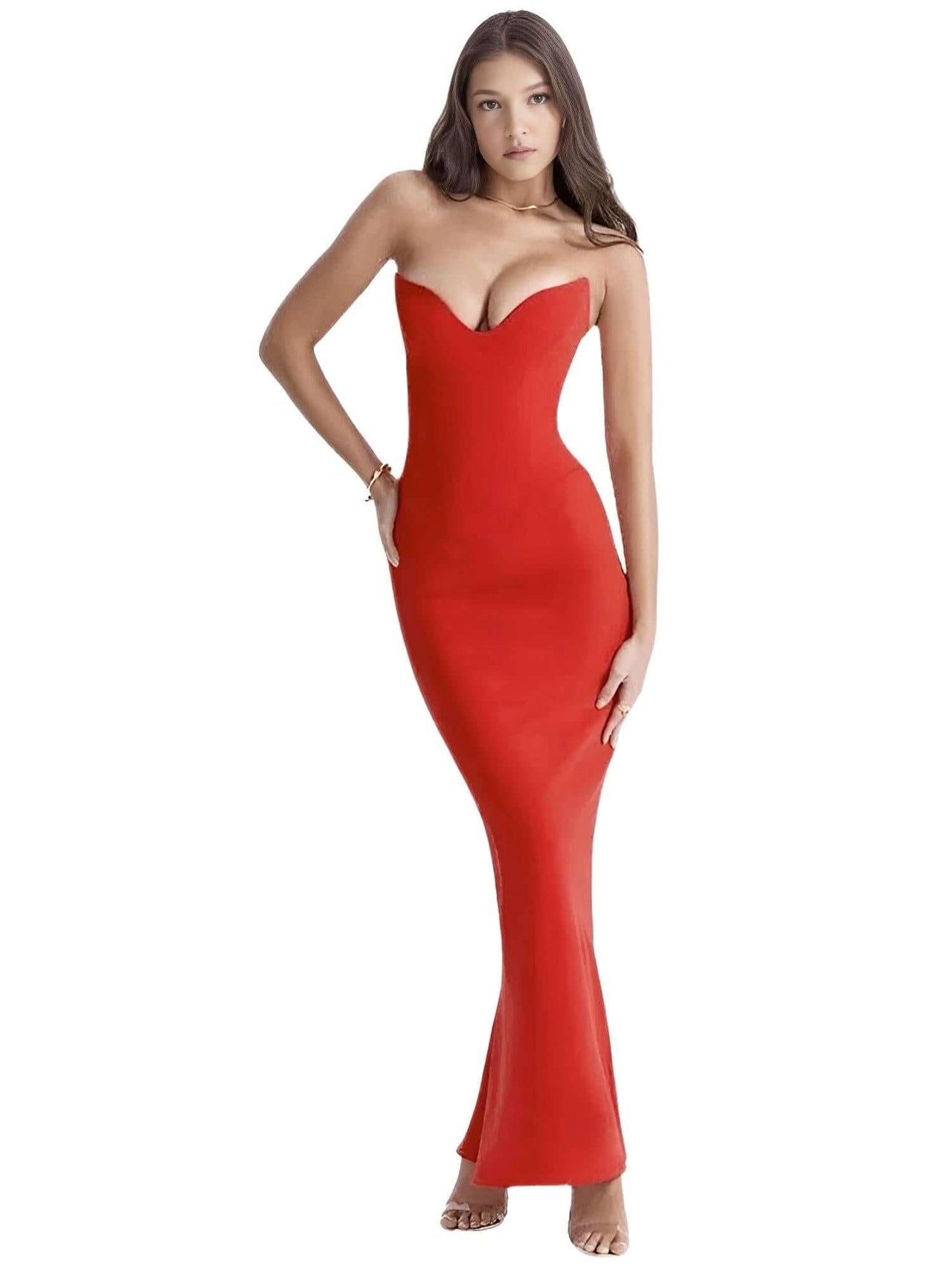 Strapless Sexy Maxi Dresses For Women -, Dress , Drestiny , Ankle Length Dresses, Australia, Black, Canada, FR, L, M, Maxi Dresses, New Zealand, Red, S, Sleeveless, Strapless, United Kingdom, United States, White , Drestiny , www.shopdrestiny.com