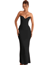 Thumbnail for Strapless Sexy Maxi Dresses For Women -, Dress , Drestiny , Ankle Length Dresses, Australia, Black, Canada, FR, L, M, Maxi Dresses, New Zealand, Red, S, Sleeveless, Strapless, United Kingdom, United States, White , Drestiny , www.shopdrestiny.com