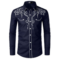 Thumbnail for Stylish Western Cowboy Shirt Men -, Shirts & Tops , Drestiny , Australia, Black, Canada, Casual Shirts, Dark Blue, Dress Shirts, L, Long Sleeves, M, New Zealand, Red, S, United Kingdom, United States, White, XL, XXL , Drestiny , www.shopdrestiny.com