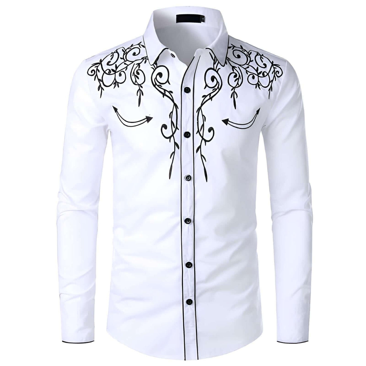 Stylish Western Cowboy Shirt Men -, Shirts & Tops , Drestiny , Australia, Black, Canada, Casual Shirts, Dark Blue, Dress Shirts, L, Long Sleeves, M, New Zealand, Red, S, United Kingdom, United States, White, XL, XXL , Drestiny , www.shopdrestiny.com