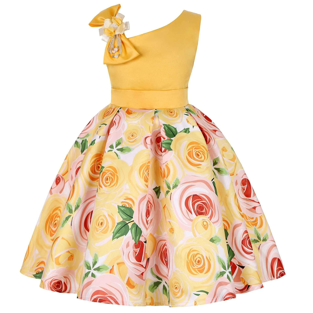 Summer Collection of Kids Flower Dresses for Girls - 16 Styles 2T-10T -, Dresses , Drestiny , 10T, 2T, 3T, 4T, 5T, 6T, 7T, 8T, 9T, Australia, Beige, Black, Blue, Canada, Dark Pink, Deep Pink, Dresses, Girls, Green, Navy, New Zealand, Peach, Pink, Purple, Red, Short Sleeves, Sleeveless, TD, United Kingdom, United States, White, Wine Red, Yellow , Drestiny , www.shopdrestiny.com