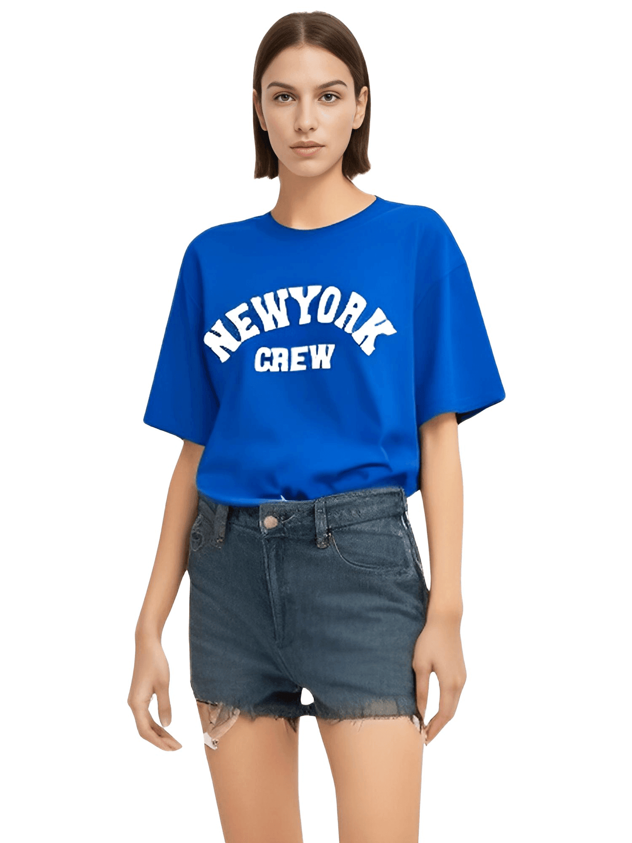 Summer NY Crew Cotton T-Shirts For Women -, T-Shirts , Drestiny , Australia, Beige, Black, Blue, Canada, Casual Shirts, Dark Blue, Dark Green, Dark Grey, Deep Pink, Gender_Women, Green, Grey, Khaki, L, New Zealand, Pink, Red, Short Sleeves, T-Shirts, United Kingdom, United States, White, XL, XXL, XXXL , Drestiny , www.shopdrestiny.com