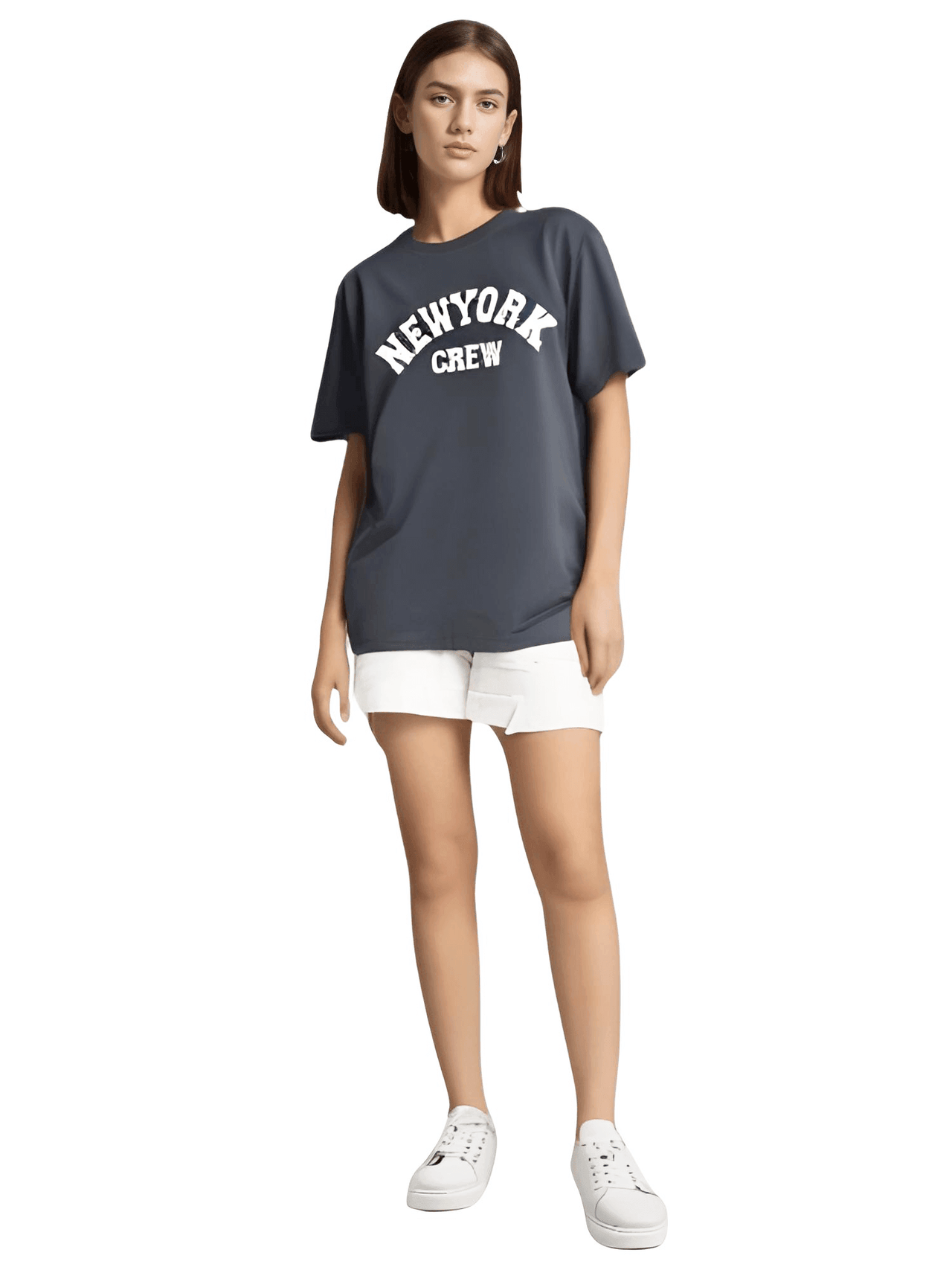 Summer NY Crew Cotton T-Shirts For Women -, T-Shirts , Drestiny , Australia, Beige, Black, Blue, Canada, Casual Shirts, Dark Blue, Dark Green, Dark Grey, Deep Pink, Gender_Women, Green, Grey, Khaki, L, New Zealand, Pink, Red, Short Sleeves, T-Shirts, United Kingdom, United States, White, XL, XXL, XXXL , Drestiny , www.shopdrestiny.com