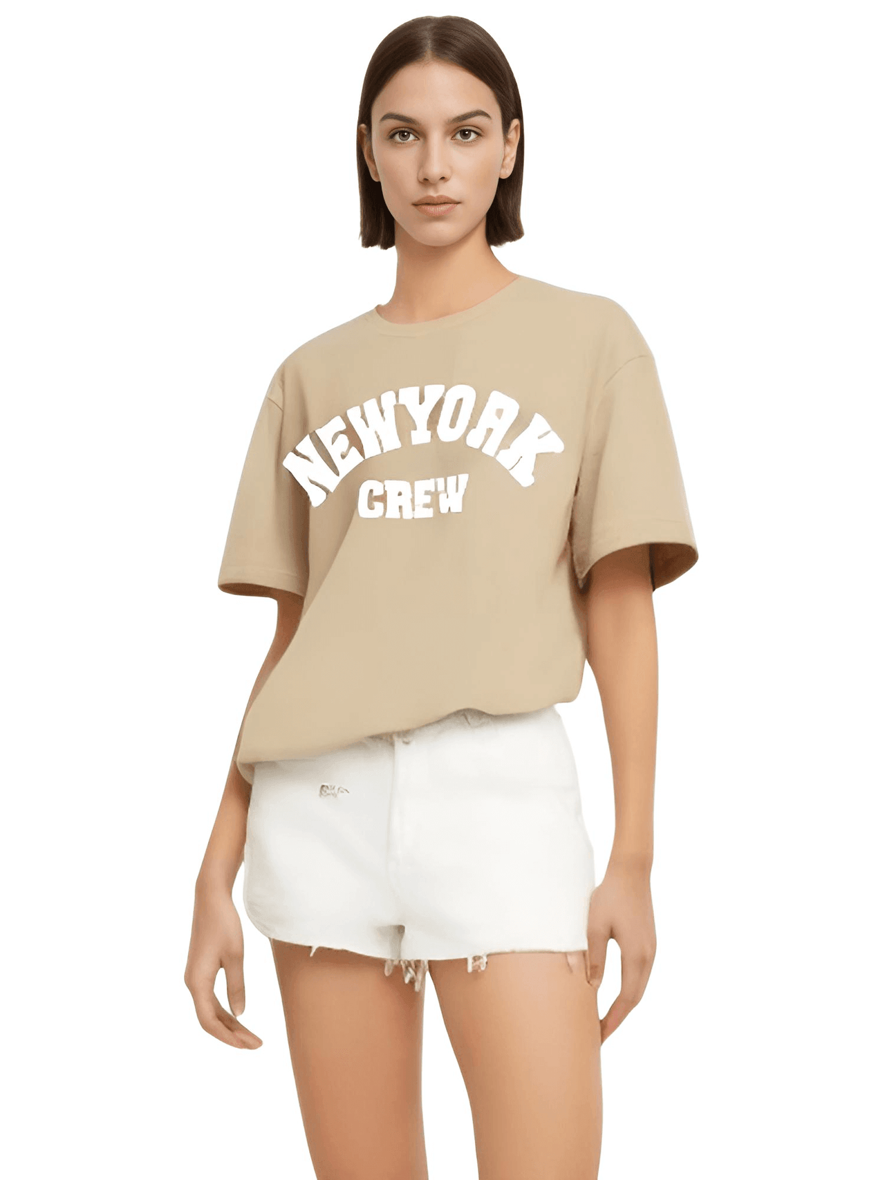 Summer NY Crew Cotton T-Shirts For Women -, T-Shirts , Drestiny , Australia, Beige, Black, Blue, Canada, Casual Shirts, Dark Blue, Dark Green, Dark Grey, Deep Pink, Gender_Women, Green, Grey, Khaki, L, New Zealand, Pink, Red, Short Sleeves, T-Shirts, United Kingdom, United States, White, XL, XXL, XXXL , Drestiny , www.shopdrestiny.com