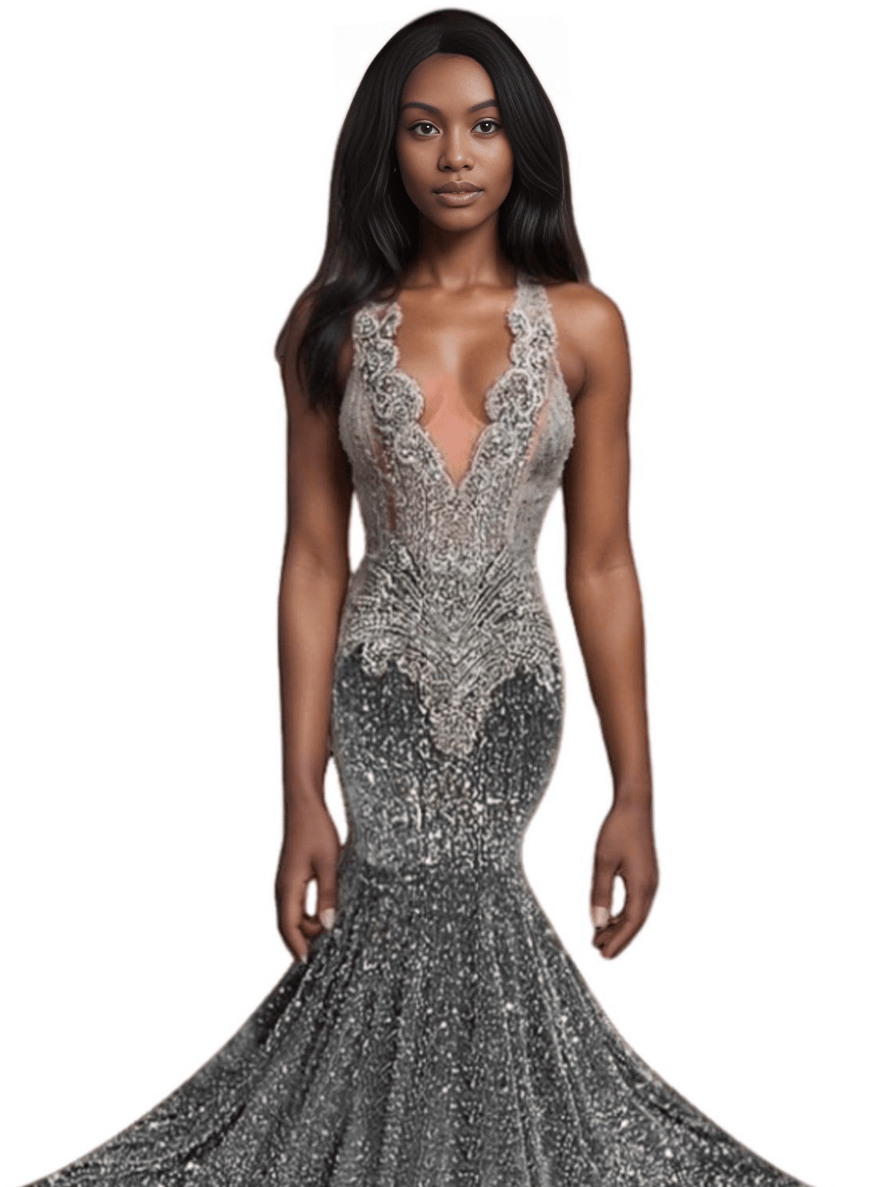 The Diamond Veil: Sequined Couture Evening Gown, Drestiny, Maxi Dresses, Sleeveless, 2, 4, 6, 8, 10, 12, 14, 16, Prom Dresses, Couture Dresses, United States, USA, Canada, Australia, United Kingdom, UK, Royal Blue, Pink, Grey, Silver, custom couture gown designers, bespoke evening gowns, luxury custom dressmakers, couture gowns, shopdrestiny.com