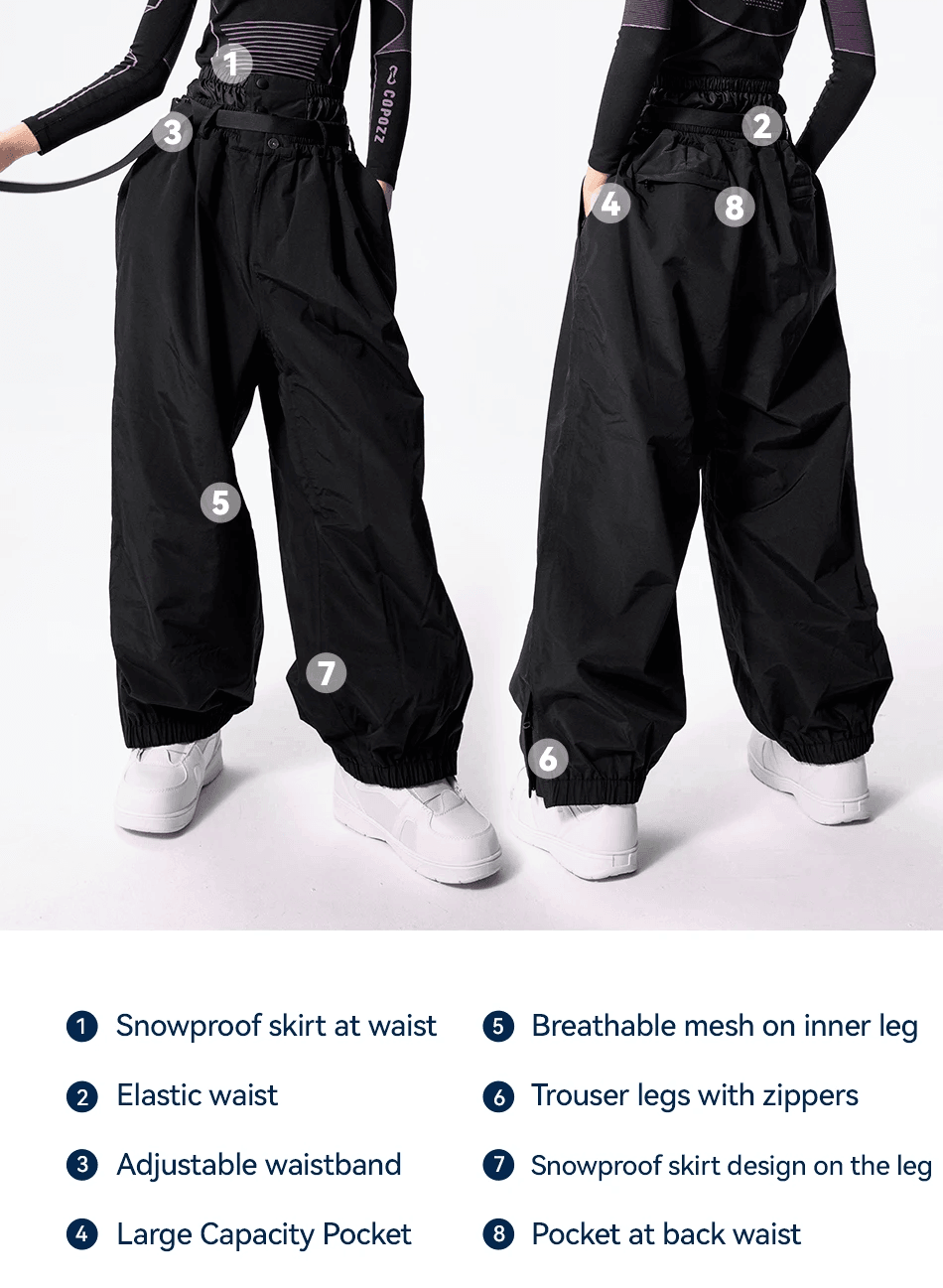 3L Water & Windproof Trendy Oversized Ski Pants For Men -, Snow Pants , Drestiny , Australia, Black, Canada, FR, Grey, L, M, New Zealand, S, Snow Pants, United Kingdom, United States, XL, XS , Drestiny , www.shopdrestiny.com