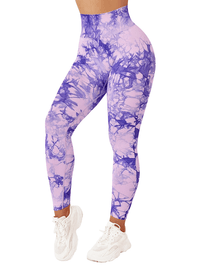 Thumbnail for Trendy Tie Dye Seamless Leggings for Women -, Leggings , Drestiny , Australia, Black, Brown, Canada, Dark Blue, Dark Purple, Dark Red, Gender_Women, Grey, L, Leggings, Light Blue, M, New Zealand, Olive Green, Pink, Purple, Rust Red, S, Sea Green, United Kingdom, United States, White, Wine Red , Drestiny , www.shopdrestiny.com