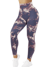 Thumbnail for Trendy Tie Dye Seamless Leggings for Women -, Leggings , Drestiny , Australia, Black, Brown, Canada, Dark Blue, Dark Purple, Dark Red, Gender_Women, Grey, L, Leggings, Light Blue, M, New Zealand, Olive Green, Pink, Purple, Rust Red, S, Sea Green, United Kingdom, United States, White, Wine Red , Drestiny , www.shopdrestiny.com