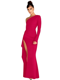 Thumbnail for Trendy Long Formal Dresses -, Maxi Dress , Drestiny , Australia, Black, Canada, L, Long Sleeves, M, Maxi Dresses, New Zealand, Off Shoulder, One Shoulder, S, United Kingdom, United States, White, Wine Red , Drestiny , www.shopdrestiny.com