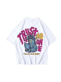 Thumbnail for Trust No One T Shirt Men -, Shirts & Tops , Drestiny , 4XL, Australia, Black, Blue, Canada, Casual Shirts, Deep Pink, FR, L, Light Blue, New Zealand, Pink, Short Sleeves, T-Shirts, United Kingdom, United States, White, XL, XXL, XXXL, Yellow , Drestiny , www.shopdrestiny.com