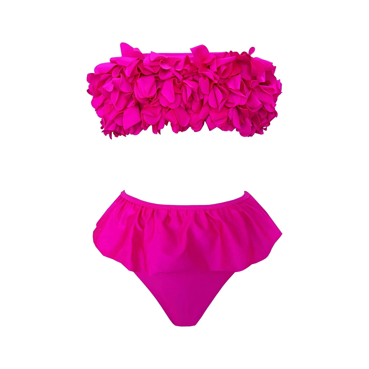 Two Piece Bathing Suit Skirt Sets -, Swimwear , Drestiny , Australia, Bikinis, Black, Cover Ups, Deep Pink, Fuchsia, Hot Pink, L, M, New Zealand, One Piece Swimwear, Pink, Red, S, Sets, Skirt Sets, Skirts, Strapless, United Kingdom, United States, White, Yellow , Drestiny , www.shopdrestiny.com