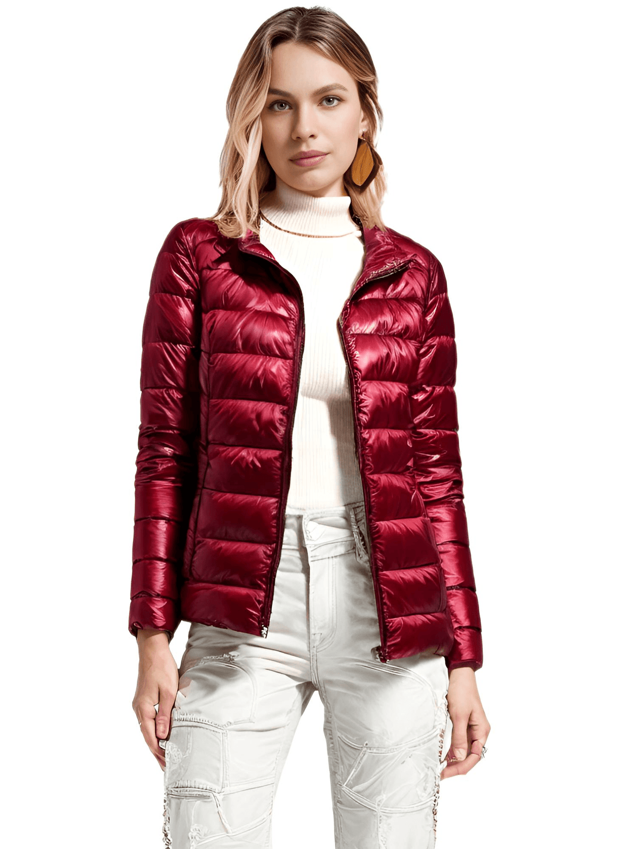 Ultra-Light Women's Thin Down Jacket, Drestiny, M, L, XL, 2XL, 3XL, United States, Australia, New Zealand, United Kingdom, Navy Blue, Khaki, Red, Sky Blue, Black, Wine Red, Pink, Deep Pink, shopdrestiny.com