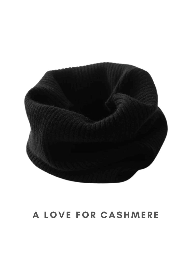 Unisex Winter Black Cashmere Neck Warmer Scarves