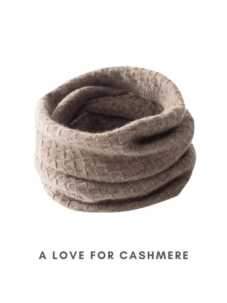 Unisex Winter Brown Cashmere Neck Warmer Scarves