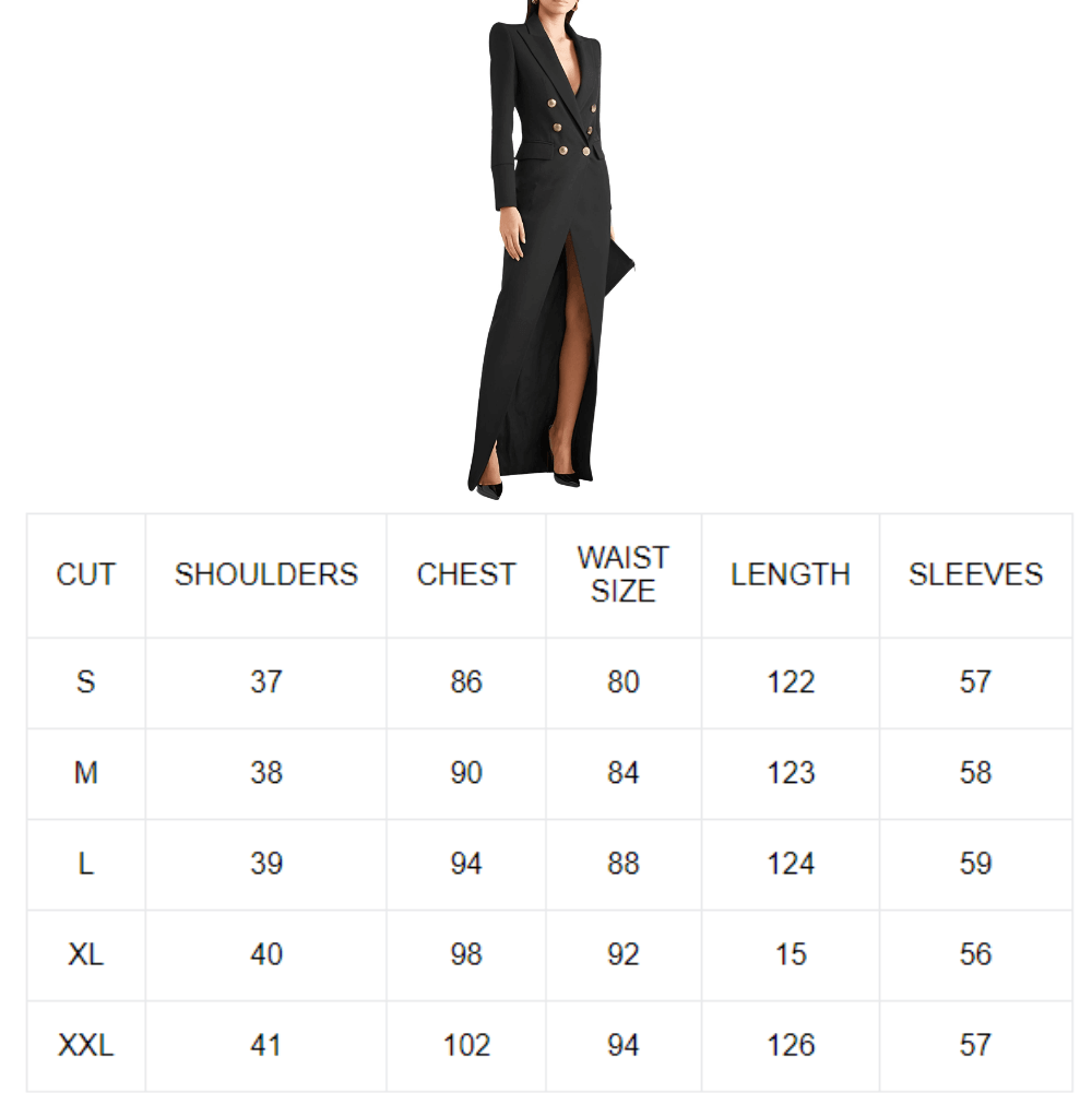 Women's Suit Dress -, Dresses , Drestiny , 10, 12, 14, 16, 2, 4, 6, 8, Ankle Length Dresses, Australia, Black, Canada, Long Sleeves, Maxi Dresses, New Zealand, United Kingdom, United States, White , Drestiny , www.shopdrestiny.com