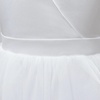 Thumbnail for Girl's Long White Bow Dresses For Weddings, Formal Evenings, Birthday Parties or Kid's First Communion -, Dress , Drestiny , 10, 10T, 12, 12T, 2T, 4T, 6T, 8T, Australia, Dark Blue, Dark Pink, Dark Red, Dresses, Girls, New Zealand, Sleeveless, TD, United Kingdom, United States, White , Drestiny , www.shopdrestiny.com