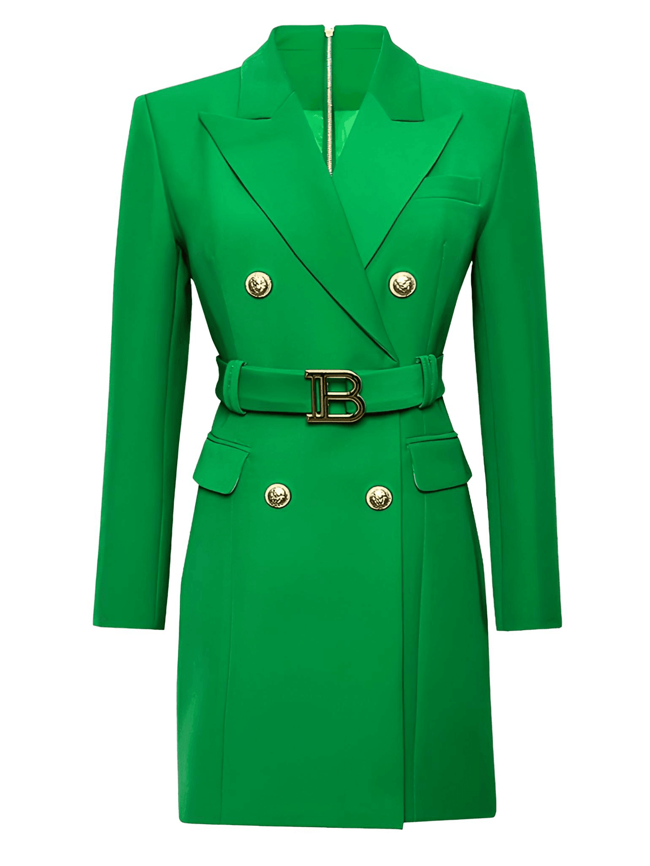 Women's Double Breasted Suit Dress With Belt - In 12 Colors! -, Dress , Drestiny , Australia, Black, Blue, Brown, Canada, Champagne, Dark Blue, Deep Pink, FR, Green, L, Long Sleeves, M, Mini Dresses, New Zealand, Olive Green, Pink, Purple, Red, S, United Kingdom, United States, White, XL, XXL, XXXL , Drestiny , www.shopdrestiny.com