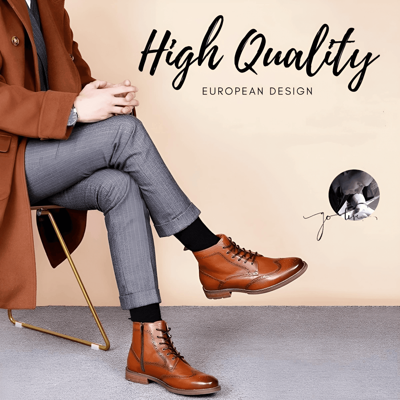 Vintage Brogue Genuine Leather Ankle Boots For Men -, Ankle Boots , Drestiny , 10, 10.5, 6, 6.5, 7, 7.5, 8, 9, 9.5, Ankle Boots, Australia, Black, Boots, Brown, Canada, FR, New Zealand, United Kingdom, United States , Drestiny , www.shopdrestiny.com