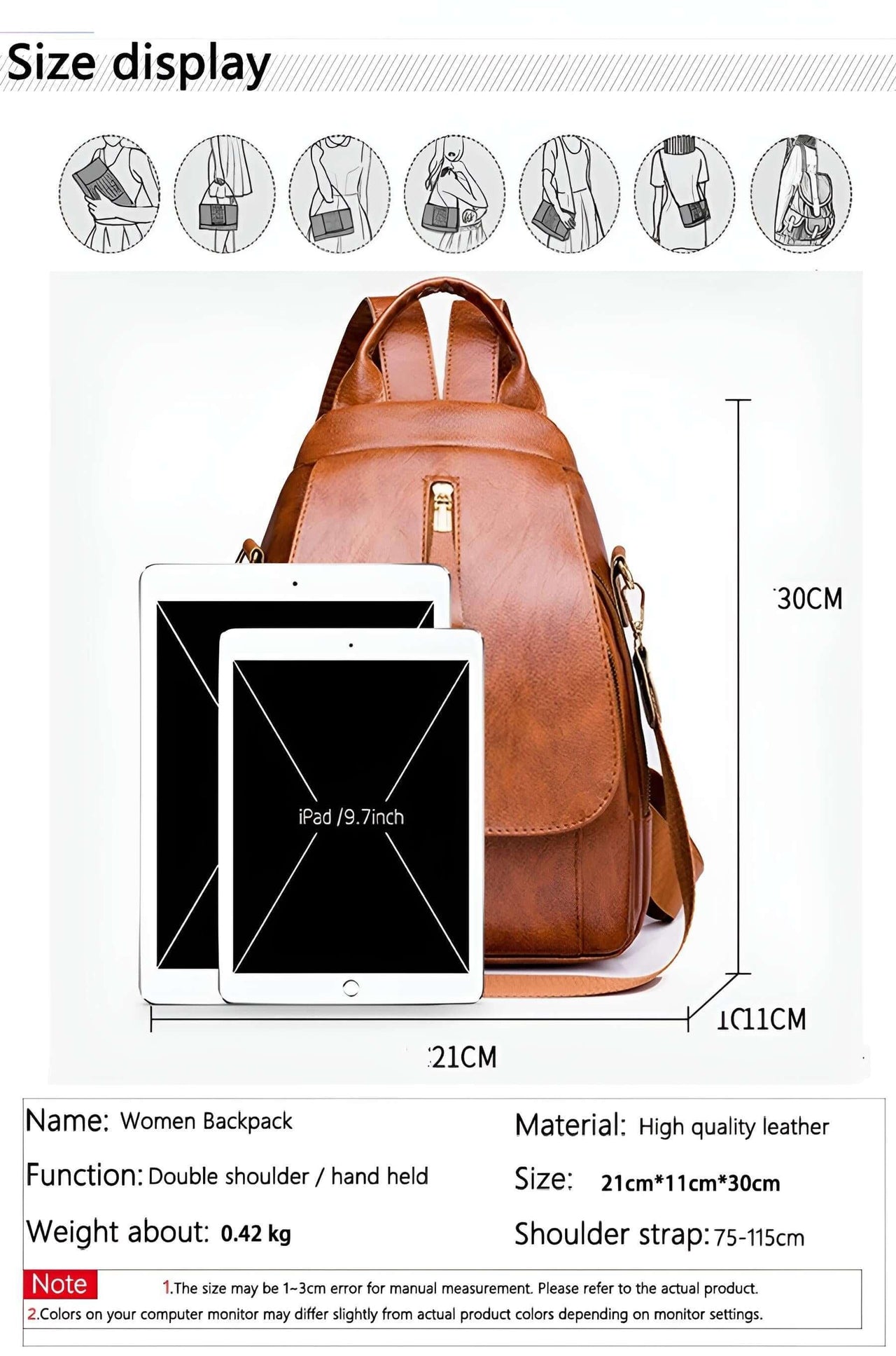 Waterproof Wear-Resistant High-Quality Leather Travel Backpack For Women -, Backpacks , Drestiny , Australia, Backpacks, Black, Brown, Canada, Khaki, New Zealand, United Kingdom, United States , Drestiny , www.shopdrestiny.com