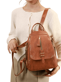 Thumbnail for Waterproof Wear-Resistant High-Quality Leather Travel Backpack For Women -, Backpacks , Drestiny , Australia, Backpacks, Black, Brown, Canada, Khaki, New Zealand, United Kingdom, United States , Drestiny , www.shopdrestiny.com