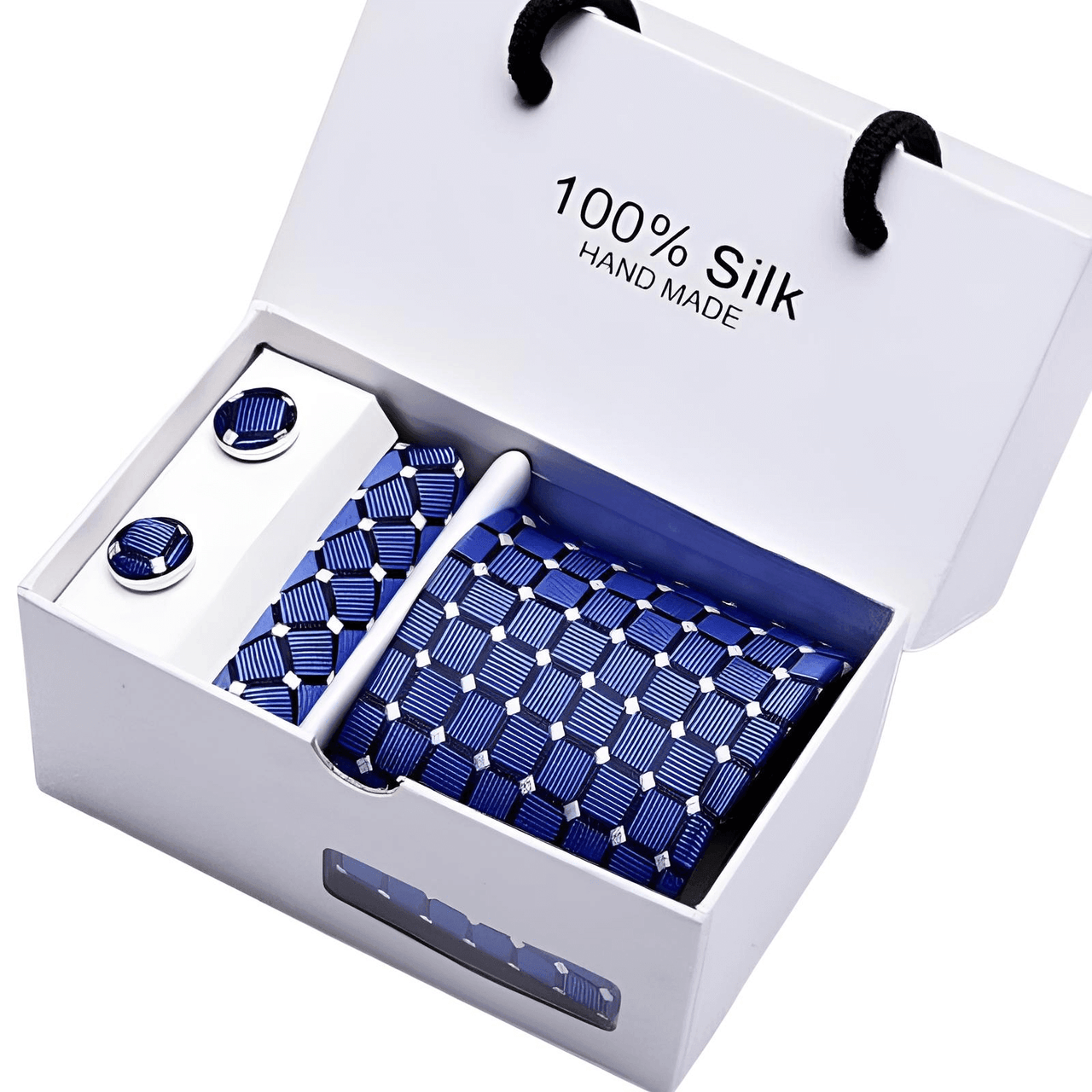 Wedding Silk Tie Handkerchief & Cuff Links Set -, Tie Sets , Drestiny , Australia, Beige, Black, Blue, Brown, Canada, Cufflinks, Dark Blue, Dark Brown, Dark Red, Gender_Men, Gold, Light Blue, Light Brown, Navy, New Zealand, Pink, Pocket Squares, Red, Royal Blue, Sets, Silver, Sky Blue, Ties, United Kingdom, United States, White, Wine Red , Drestiny , www.shopdrestiny.com