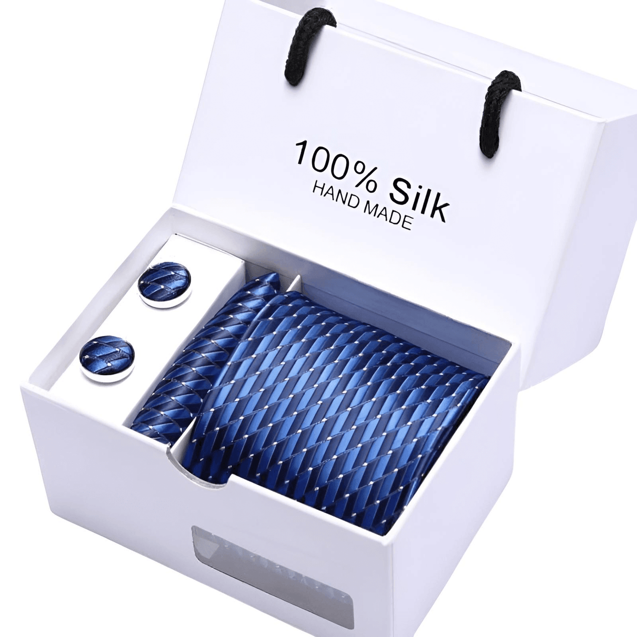 Wedding Silk Tie Handkerchief & Cuff Links Set -, Tie Sets , Drestiny , Australia, Beige, Black, Blue, Brown, Canada, Cufflinks, Dark Blue, Dark Brown, Dark Red, Gender_Men, Gold, Light Blue, Light Brown, Navy, New Zealand, Pink, Pocket Squares, Red, Royal Blue, Sets, Silver, Sky Blue, Ties, United Kingdom, United States, White, Wine Red , Drestiny , www.shopdrestiny.com