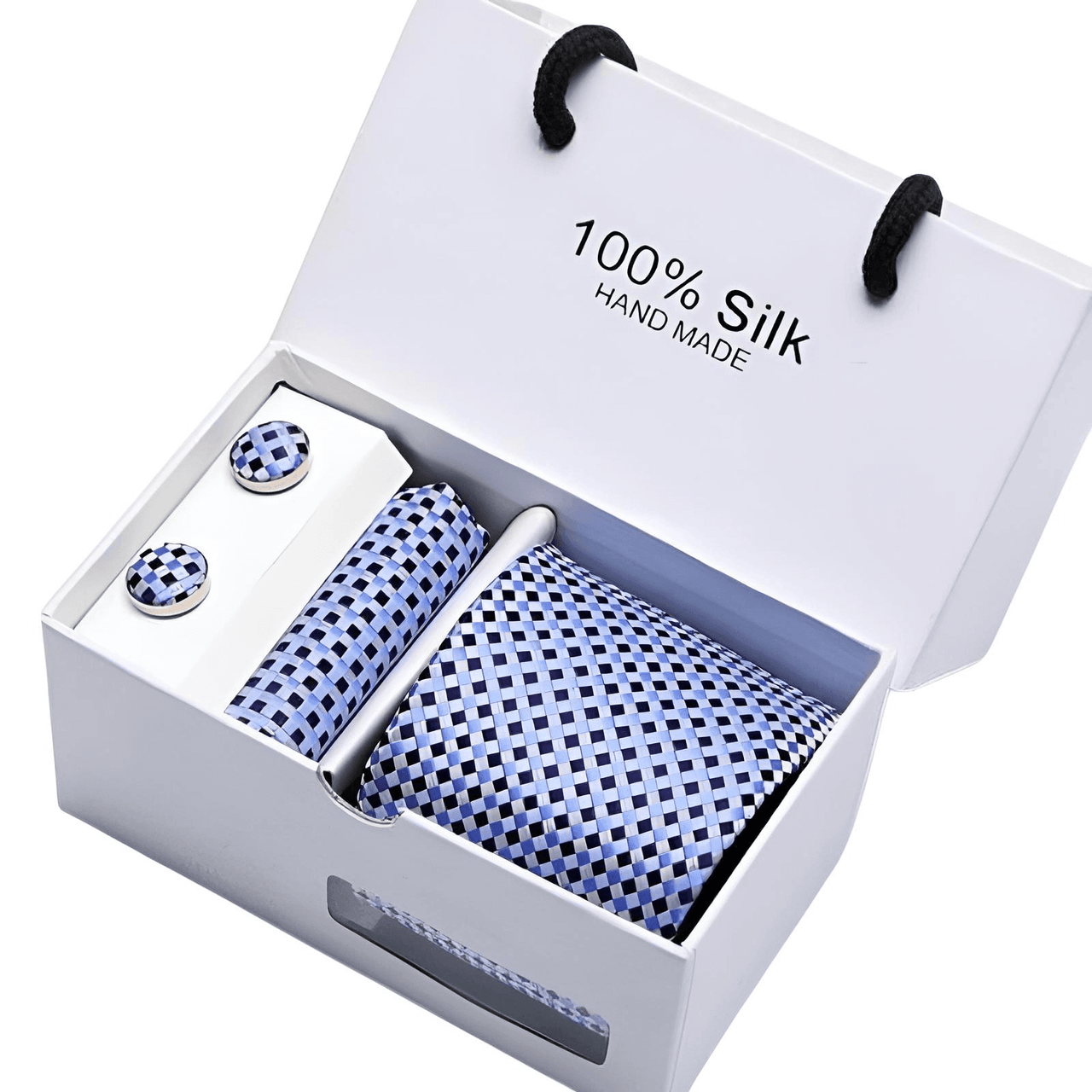 Wedding Silk Tie Handkerchief & Cuff Links Set -, Tie Sets , Drestiny , Australia, Beige, Black, Blue, Brown, Canada, Cufflinks, Dark Blue, Dark Brown, Dark Red, Gender_Men, Gold, Light Blue, Light Brown, Navy, New Zealand, Pink, Pocket Squares, Red, Royal Blue, Sets, Silver, Sky Blue, Ties, United Kingdom, United States, White, Wine Red , Drestiny , www.shopdrestiny.com