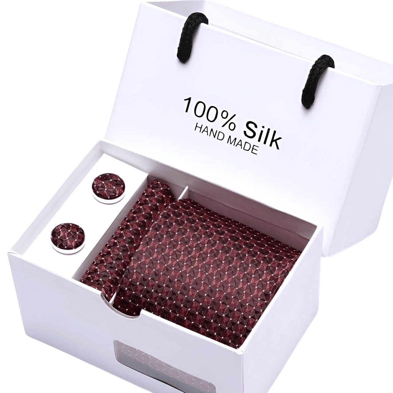 Wedding Silk Tie Handkerchief & Cuff Links Set -, Tie Sets , Drestiny , Australia, Beige, Black, Blue, Brown, Canada, Cufflinks, Dark Blue, Dark Brown, Dark Red, Gender_Men, Gold, Light Blue, Light Brown, Navy, New Zealand, Pink, Pocket Squares, Red, Royal Blue, Sets, Silver, Sky Blue, Ties, United Kingdom, United States, White, Wine Red , Drestiny , www.shopdrestiny.com