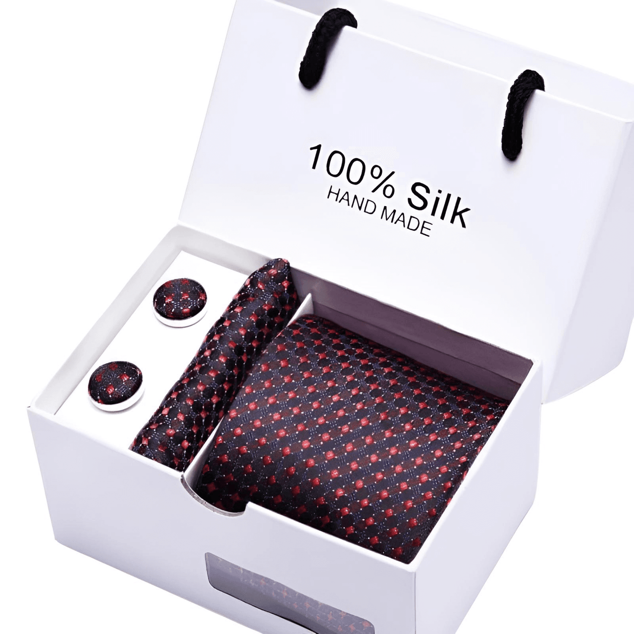 Wedding Silk Tie Handkerchief & Cuff Links Set -, Tie Sets , Drestiny , Australia, Beige, Black, Blue, Brown, Canada, Cufflinks, Dark Blue, Dark Brown, Dark Red, Gender_Men, Gold, Light Blue, Light Brown, Navy, New Zealand, Pink, Pocket Squares, Red, Royal Blue, Sets, Silver, Sky Blue, Ties, United Kingdom, United States, White, Wine Red , Drestiny , www.shopdrestiny.com