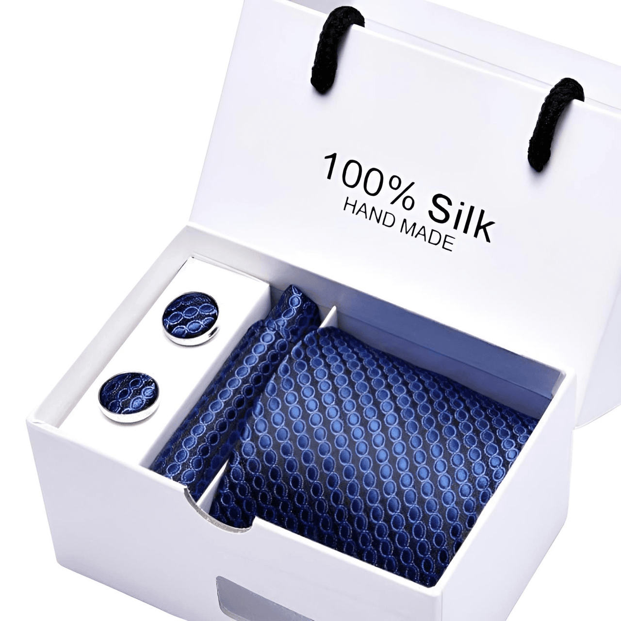 Wedding Silk Tie Handkerchief & Cuff Links Set -, Tie Sets , Drestiny , Australia, Beige, Black, Blue, Brown, Canada, Cufflinks, Dark Blue, Dark Brown, Dark Red, Gender_Men, Gold, Light Blue, Light Brown, Navy, New Zealand, Pink, Pocket Squares, Red, Royal Blue, Sets, Silver, Sky Blue, Ties, United Kingdom, United States, White, Wine Red , Drestiny , www.shopdrestiny.com