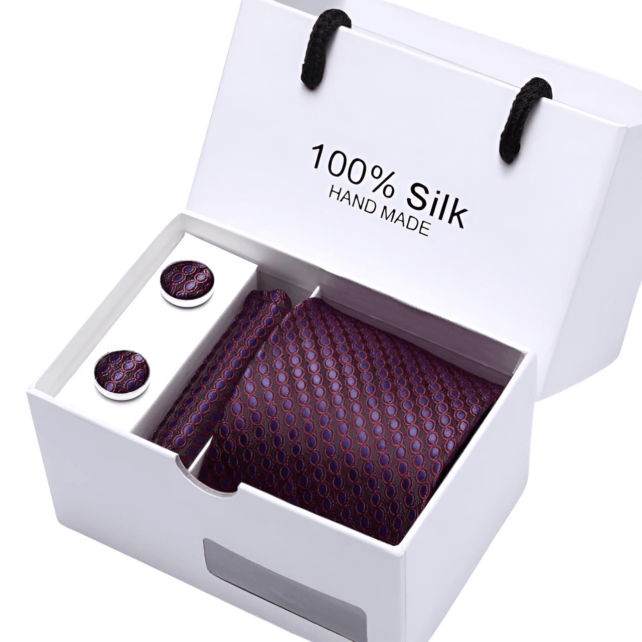 Wedding Silk Tie Handkerchief & Cuff Links Set -, Tie Sets , Drestiny , Australia, Beige, Black, Blue, Brown, Canada, Cufflinks, Dark Blue, Dark Brown, Dark Red, Gender_Men, Gold, Light Blue, Light Brown, Navy, New Zealand, Pink, Pocket Squares, Red, Royal Blue, Sets, Silver, Sky Blue, Ties, United Kingdom, United States, White, Wine Red , Drestiny , www.shopdrestiny.com