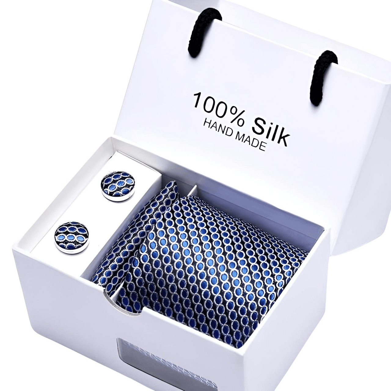 Wedding Silk Tie Handkerchief & Cuff Links Set -, Tie Sets , Drestiny , Australia, Beige, Black, Blue, Brown, Canada, Cufflinks, Dark Blue, Dark Brown, Dark Red, Gender_Men, Gold, Light Blue, Light Brown, Navy, New Zealand, Pink, Pocket Squares, Red, Royal Blue, Sets, Silver, Sky Blue, Ties, United Kingdom, United States, White, Wine Red , Drestiny , www.shopdrestiny.com