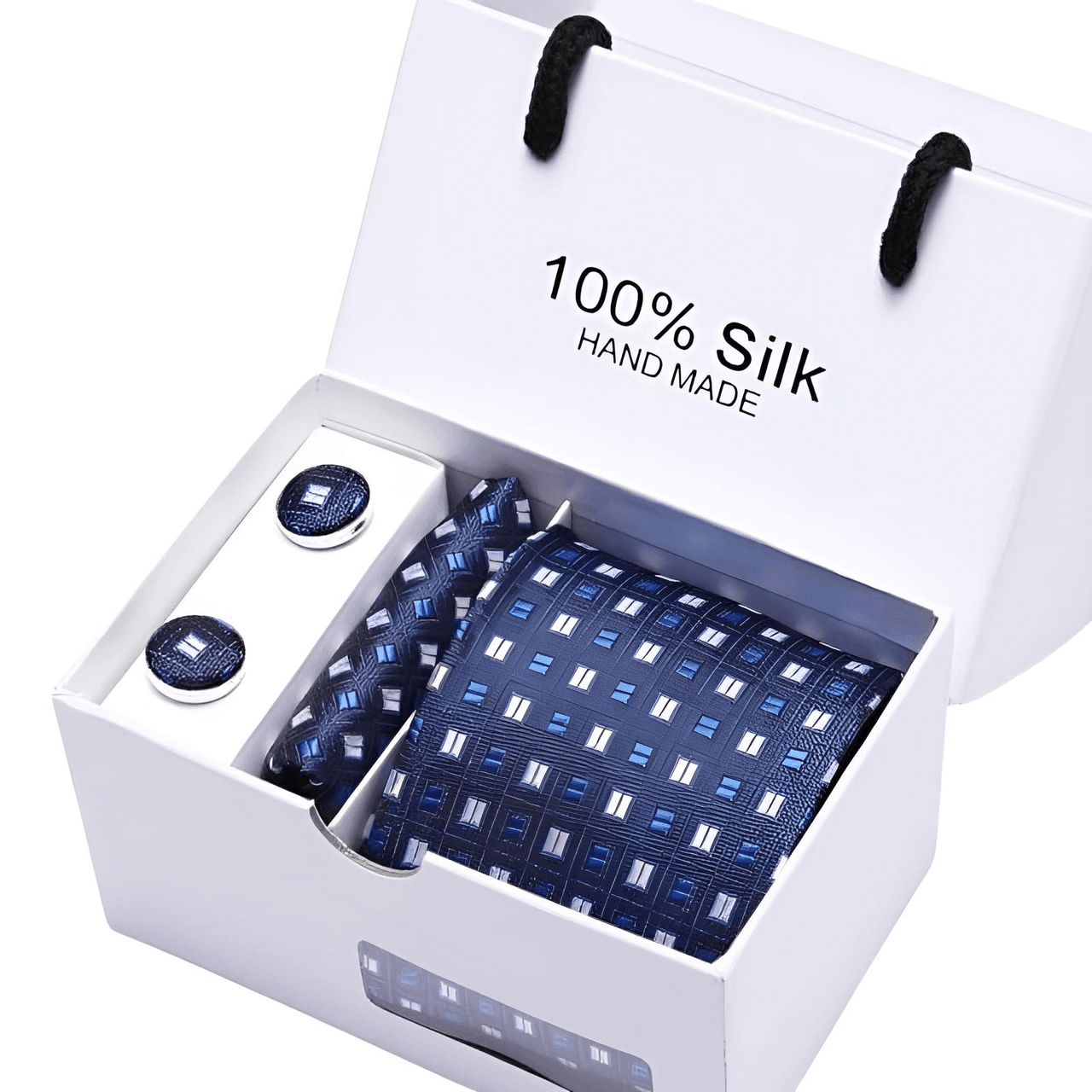 Wedding Silk Tie Handkerchief & Cuff Links Set -, Tie Sets , Drestiny , Australia, Beige, Black, Blue, Brown, Canada, Cufflinks, Dark Blue, Dark Brown, Dark Red, Gender_Men, Gold, Light Blue, Light Brown, Navy, New Zealand, Pink, Pocket Squares, Red, Royal Blue, Sets, Silver, Sky Blue, Ties, United Kingdom, United States, White, Wine Red , Drestiny , www.shopdrestiny.com