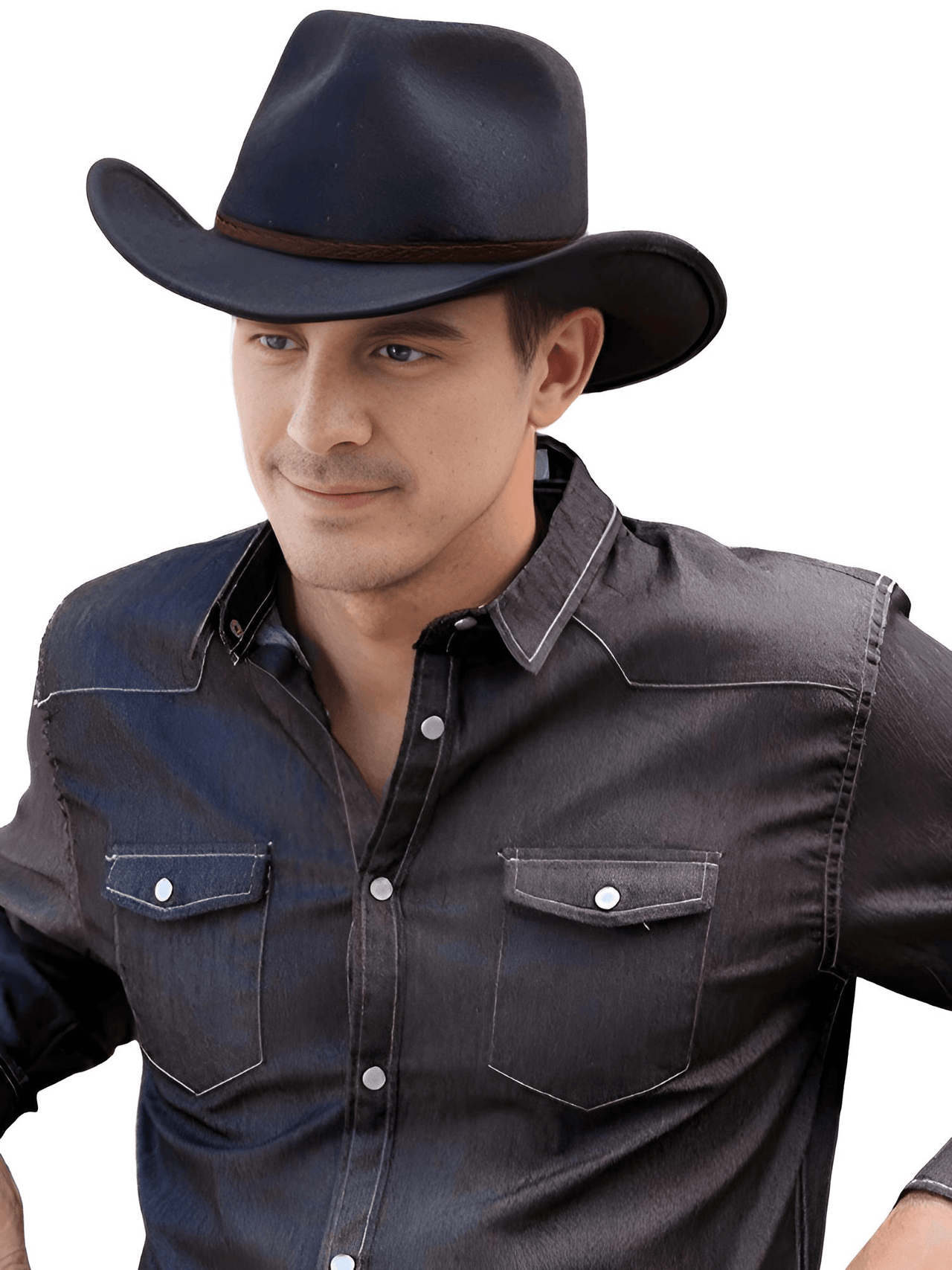 Western Wide Brim Cowboy Hat -, Hats , Drestiny , Army Green, Australia, Beige, Black, Brown, Camel, Canada, Dark Blue, Dark Brown, Gender_Men, Gender_Women, Hats, Khaki, Navy, New Zealand, Off White, Red, United Kingdom, United States, White, Wine Red , Drestiny , www.shopdrestiny.com