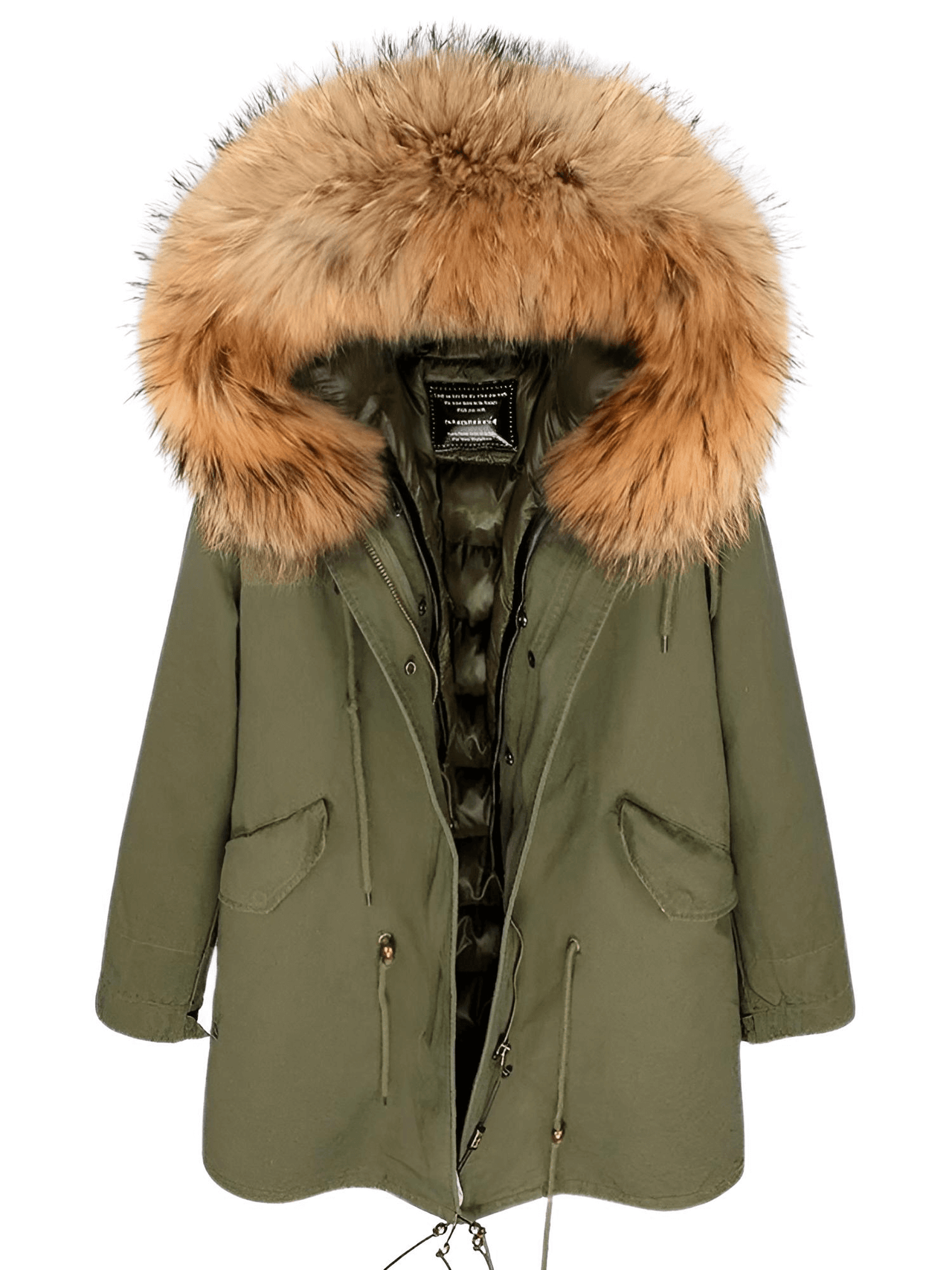 White Duck Down Women's Real Fur Coats -, Coat , Drestiny , Black, Coats, French Grey, L, M, Olive Green, S, Silver, United Kingdom, United States, XL, XXL , Drestiny , www.shopdrestiny.com