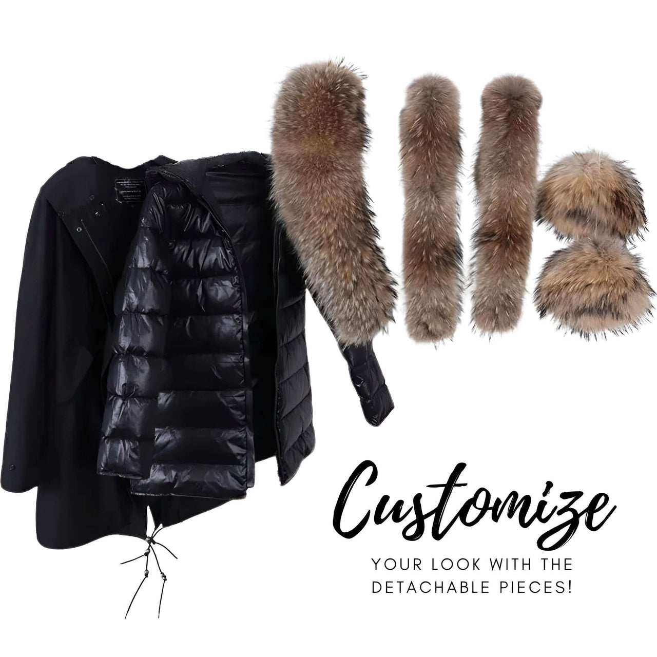 Stay warm in style with the luxurious white duck down real fur coats for women. Shop at Drestiny today and enjoy free shipping, plus we'll cover the tax! Don't miss out on this limited time offer to save up to 50% off. As seen on FOX/NBC/CBS