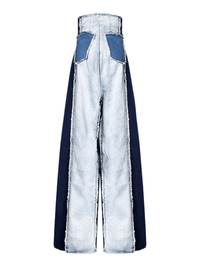 Thumbnail for Wide Leg High Waist Denim Patchwork Jeans For Women -, Jeans , Drestiny , Australia, Blue, Canada, Casual Pants, Dark Blue, Jeans, L, M, New Zealand, S, United Kingdom, United States, XL, XXL , Drestiny , www.shopdrestiny.com