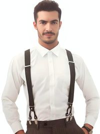 Thumbnail for Classic 6 Clips 3.5cm Width Wide Men's Suspenders -, Suspenders , Drestiny , Australia, Black, Blue, Canada, Gender_Men, Green, Grey, Light Blue, New Zealand, Purple, Red, Royal Blue, Suspenders, Tan, United Kingdom, United States, White , Drestiny , www.shopdrestiny.com