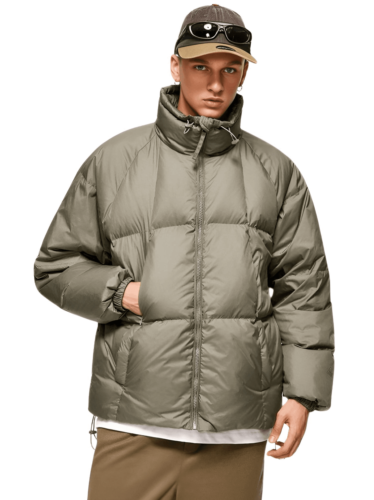 Solid Color Windproof White Duck Down Puffer Jackets for Men & Women -, Puffer Jackets , Drestiny , Australia, Black, Coats, FR, Green, Grey, Jackets, New Zealand, Pink, Puffer Jackets, Purple, United Kingdom, United States, White , Drestiny , www.shopdrestiny.com