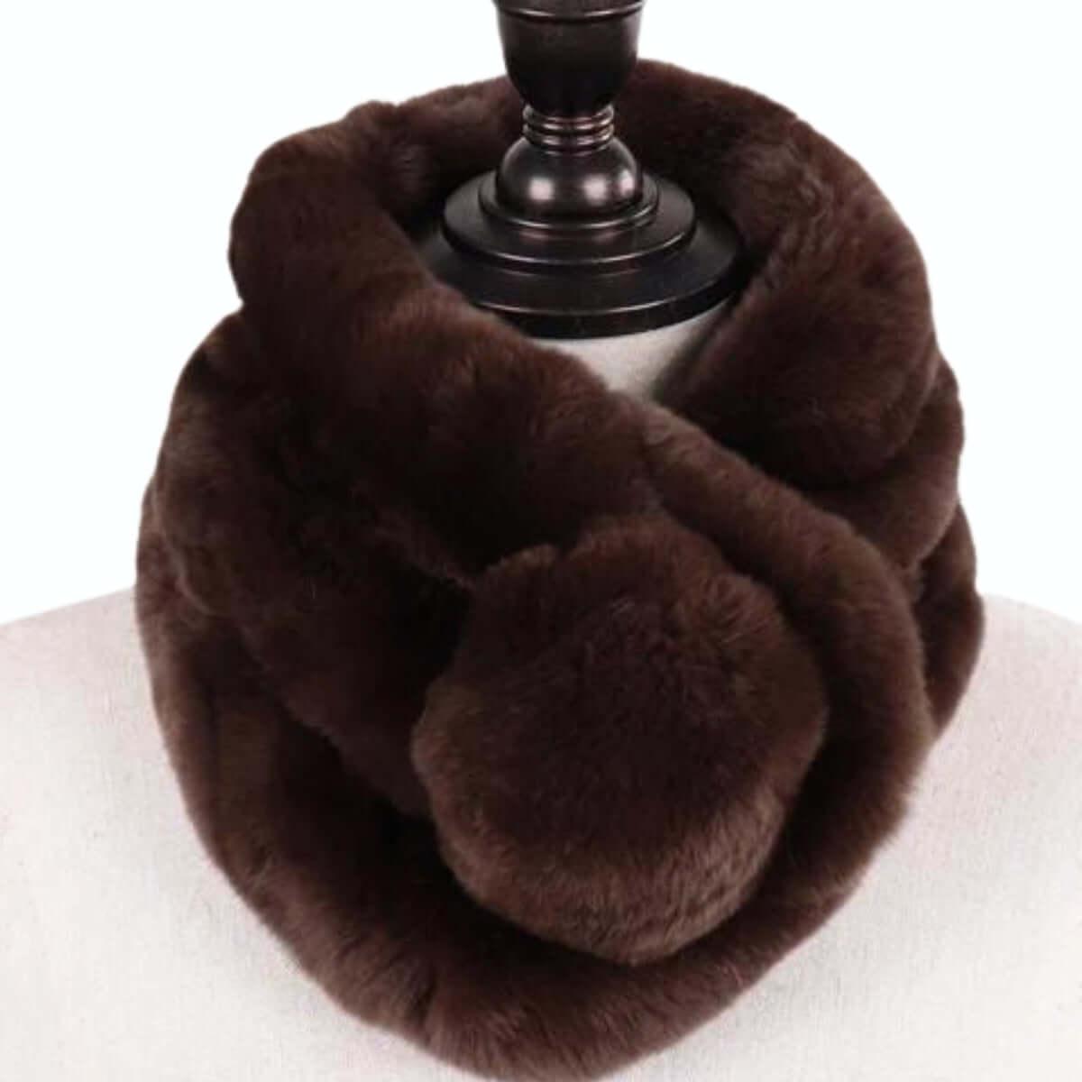 Winter Natural 100% Rex Rabbit Fur Ring Scarves For Women -, Scarves , Drestiny , Australia, Beige, Bisque, Black, Blue, Blue Grey, Brown, Canada, Dark Grey, Dark Pink, FR, Gender_Women, Grey, Khaki, New Zealand, Orange, Pink, Purple, Scarves, Silver, United Kingdom, United States, White, Wine Red , Drestiny , www.shopdrestiny.com