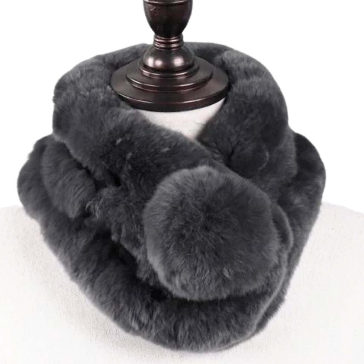 Winter Natural 100% Rex Rabbit Fur Ring Scarves For Women -, Scarves , Drestiny , Australia, Beige, Bisque, Black, Blue, Blue Grey, Brown, Canada, Dark Grey, Dark Pink, FR, Gender_Women, Grey, Khaki, New Zealand, Orange, Pink, Purple, Scarves, Silver, United Kingdom, United States, White, Wine Red , Drestiny , www.shopdrestiny.com