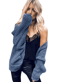 Thumbnail for Women's Batwing Sleeve Boho Knitted Cardigan With Pockets -, Cardigan , Drestiny , Australia, Cardigans, Dark Grey, Khaki, L, Light Grey, M, New Zealand, Orange, Pink, Purple, S, Sweaters, United Kingdom, United States, XL , Drestiny , www.shopdrestiny.com