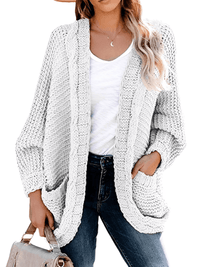 Thumbnail for Women's Batwing Sleeve Boho Knitted Cardigan With Pockets -, Cardigan , Drestiny , Australia, Cardigans, Dark Grey, Khaki, L, Light Grey, M, New Zealand, Orange, Pink, Purple, S, Sweaters, United Kingdom, United States, XL , Drestiny , www.shopdrestiny.com