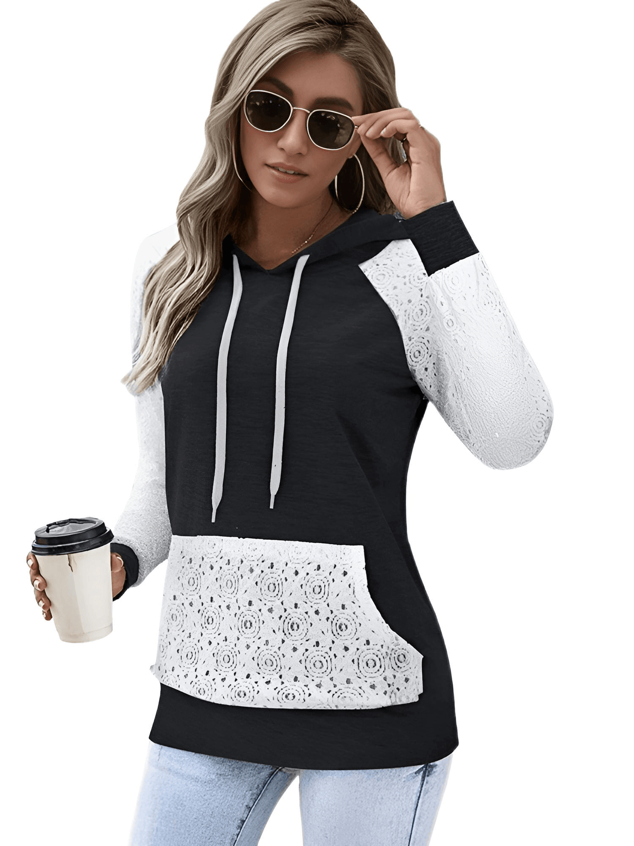 Women's Lace Hoodies -, Shirts & Tops , Drestiny , Australia, Black, Canada, FR, Grey, Hoodies, L, M, New Zealand, Pullovers, S, Sweaters, Sweatshirts, United Kingdom, United States, XL, XXL , Drestiny , www.shopdrestiny.com